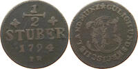 JÜLICH BERG 1/2 STÜBER Karl Theodor (1742-1799) -