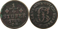 JÜLICH BERG 1/4 STÜBER Karl Theodor (1742-1799) -