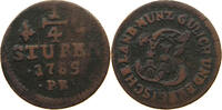 JÜLICH BERG 1/4 STÜBER Karl Theodor (1742-1799) -