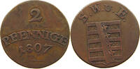 SACHSEN WEIMAR EISENACH 2 PFENNIG Carl August 1775-1828 -
