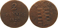 SACHSEN WEIMAR EISENACH 2 PFENNIG Carl August 1775-1828 -