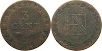 WESTFALEN KÖNIGREICH 3 CENTIMES Hieronymus Napoleon 1807-1813 -