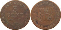 WESTFALEN KÖNIGREICH 3 CENTIMES Hieronymus Napoleon 1807-1813 -