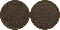 WÜRTTEMBERG 1/2 KREUZER 1858 Wilhelm I. (1816-1864) S 7,00 EUR  plus 5,99 EUR verzending