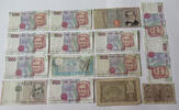 LOT  ITALY COLLECTION BANKNOTES ITALY 26 pc DIV.