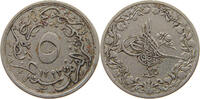 EGYPT 5/10 QIRSH Abdul Hamid II. (1876-1909) -