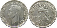 GREAT BRITAIN SIXPENCE George VI. (1936-1952) -