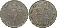MALAYA 20 CENTS George VI. (1936-1952) -