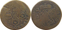 BELGIUM LIEGE 2 LIARDS Johann Theodor von Bayern, 1744 - 1763 -