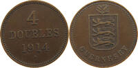 GUERNSEY 4 DOUBLES George V. (1910-1936) -