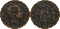SPAIN 5 CENTIMOS Alfonso XII. (1874–1885) -
