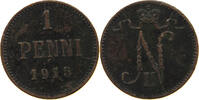 FINLAND 1 PENNI 1915 NIKOLAUS II. (1894-1917) SS- 6,00 EUR  plus 5,99 EUR verzending