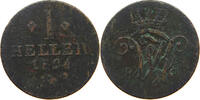 HESSEN KASSEL 1 HELLER Wilhelm II. 1821-1847 -