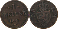 HESSEN DARMSTADT 1 HELLER Ludwig II. 1830-1848 -