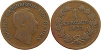 BADEN DURLACH 1 KREUZER Leopold (1830-1852) -