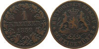 NASSAU 1 KREUZER Adolph 1839-1866 -