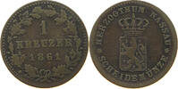 NASSAU 1 KREUZER Adolph 1839-1866 -