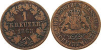NASSAU 1 KREUZER Adolph 1839-1866 -