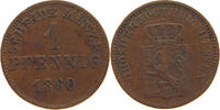 HESSEN DARMSTADT 1 PFENNIG Ludwig III. 1848-1877. -