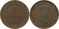 HESSEN DARMSTADT 1 PFENNIG Ludwig III. 1848-1877. -