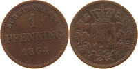 BAYERN 1 PFENNIG Ludwig II. (1864-1886) -