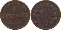 BAYERN 1 PFENNIG Ludwig II. (1864-1886) -