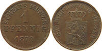 HESSEN DARMSTADT 1 PFENNIG Ludwig III. 1848-1877. -