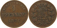 BAYERN 1 PFENNIG Ludwig II. (1864-1886) -