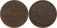 BAYERN 1 PFENNIG Ludwig II. (1864-1886) -