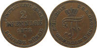 MECKLENBURG SCHWERIN 2 PFENNIG Friedrich Franz II. 1842-1883 -