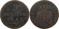 BRANDENBURG PREUSSEN 3 PFENNIG Friedrich Wilhelm III. (1797-1840) -
