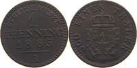BRANDENBURG PREUSSEN PFENNIG Wilhelm I. (1861-1888) -