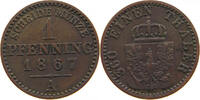 BRANDENBURG PREUSSEN PFENNIG Wilhelm I. (1861-1888) -