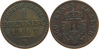 BRANDENBURG PREUSSEN PFENNIG Wilhelm I. (1861-1888) -