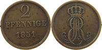 BRAUNSCHWEIG CALENBERG HANNOVER 2 PFENNIG Ernst August (1837-1851) -