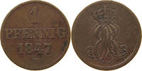 BRAUNSCHWEIG CALENBERG HANNOVER 1 PFENNIG Ernst August (1837-1851) -
