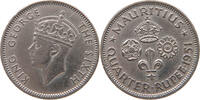 MAURITIUS 1/4 RUPEE GEORGE VI. (1936-1952) -