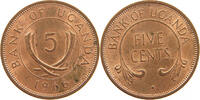 UGANDA 5 CENTS TOP -