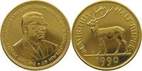 MAURITIUS 1/2 RUPEE GOLD PLATED -