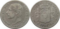 SPAIN 2 PESETAS ALFONSO XII. (1874–1885) -