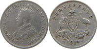 AUSTRALIA 3 PENCE GEORGE V. (1910-1936) -