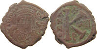 BYZANTINE EMPIRE 1/2 FOLLIS MAURICE TIBERIUS (582-602) -