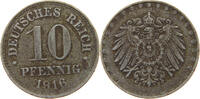ERSATZMÜNZEN DES 1. WELTKRIEGS 10 PFENNIG EISEN -