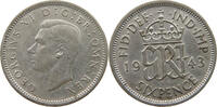 GREAT BRITAIN SIXPENCE GEORGE VI. (1936-1952) -
