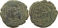 SASANIAN KINGS FOLLIS Khosrau II. 591-628 Follis imitating a Byzantine follis of Heraclius with Heraclius Constantine -