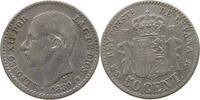 SPAIN 50 CENTIMOS ALFONSO XII. (1874–1885) -