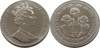 ISLE OF MAN 1 CROWN ELIZABETH II. (1952-2022) 85th Birth Anniversary of the Queen Mother -