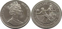 ISLE OF MAN 1 CROWN ELIZABETH II. (1952-2022) XIII. WORLD CUP MEXICO -