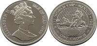 ISLE OF MAN 1 CROWN ELIZABETH II. (1952-2022) XIII. WORLD CUP MEXICO -