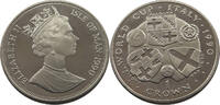 ISLE OF MAN 1 CROWN ELIZABETH II. (1952-2022) WORLD CUP ITALY -
